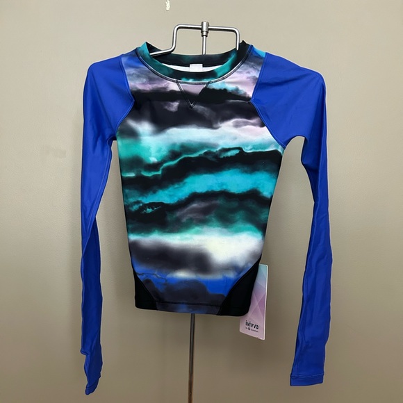 Ivivva size 8 brand new water you up to rashie swim shirt with UV protection - Picture 1 of 5